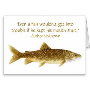 Brook Trout with humorous quote Card