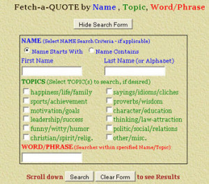 Fetch-a-Quote form