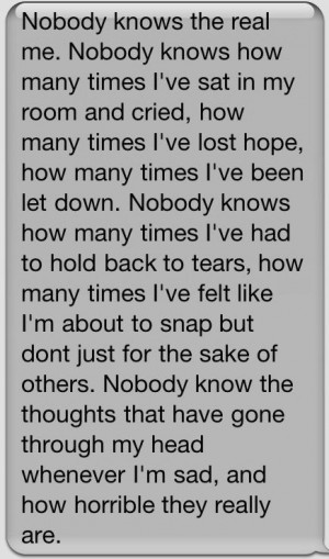 quote text depressed depression alone cuts suffer horrible