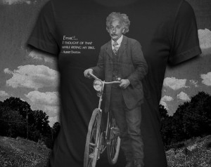 Albert Einstein Bicycle quote Womens t-shirt American Apparel Science ...