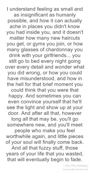 ... grief and slow recovery. Healing comes slowly. Strength. Moving on
