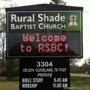 Church Sign for Rural Shade Baptist Church - Photo #3614