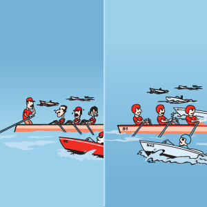 Funny Rowing Race