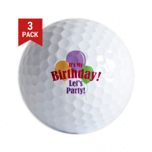 Age Gifts > Age Golf Balls > Happy Birthday Balloons Golf Balls