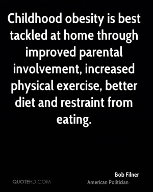 Childhood obesity is best tackled at home through improved parental ...