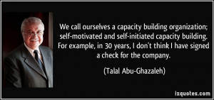 ourselves a capacity building organization; self-motivated and self ...