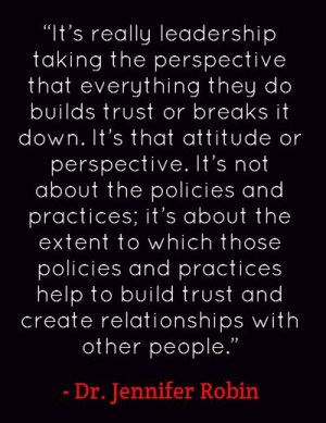 ... are vital to experience trust: credibility, respect, and fairness