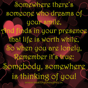 Thinking About You Quotes For Her Never ever imagine that you