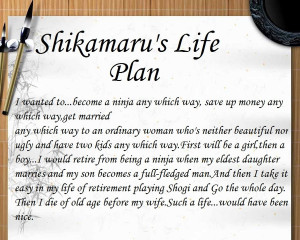 Nara Shikamaru saying: