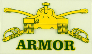 Armored Cavalry Window Sticker