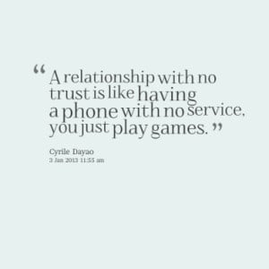 relationship with no trust is like having a phone with no service ...
