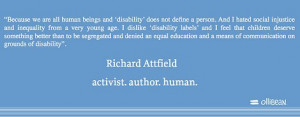 Because we are all human beings and ‘disability’ does not define a ...