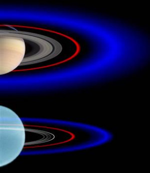 Planet Uranus has a rare blue ring
