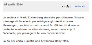 vedo che è anche traboccata sui giornali di carta, stamattina.
