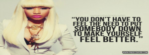 Swag Quotes Nicki Minaj Nicki minaj- feel better .
