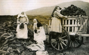 ... is a picture of Benedictine nuns working on a bog in Mayo in the 1920s