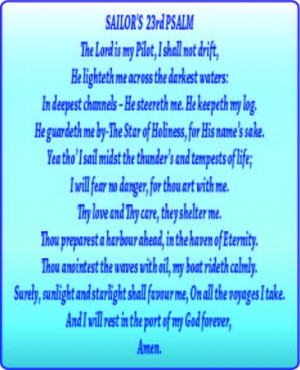 Tecumseh with Sailor's 23rd Psalm
