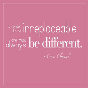 Coco Chanel Monday Inspiration quote from Boutique Window