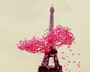balloons, beautiful pari, cute, eiffel tower, love, pretty, quote ...