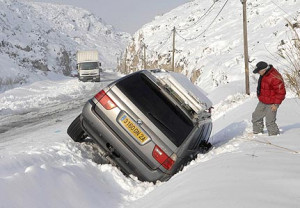... BMW X5 driver discovered when heavy snow hit the South of France