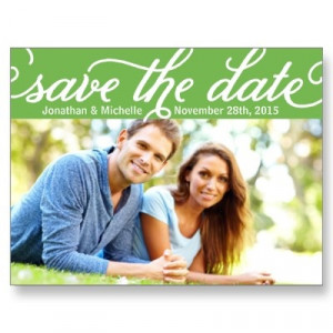 Elegant photo Save the Date post card