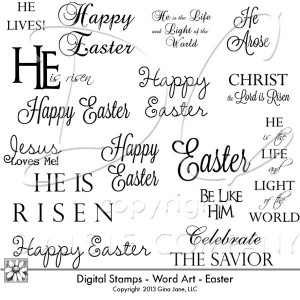 Digital Stands Easter Words...