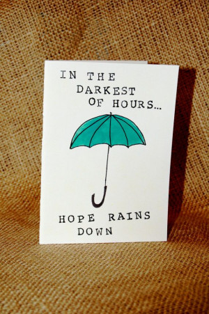 Hope Rains Down. Sympathy card. by PaperPlainDesignCo on Etsy, $3.50