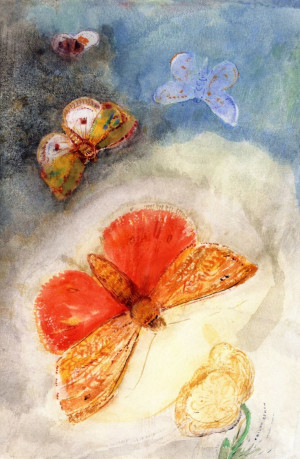 Odilon Redon ~ Butterflies and Flowers, c.1910-14