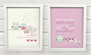 little owl family with a beautiful quote have a look at ...