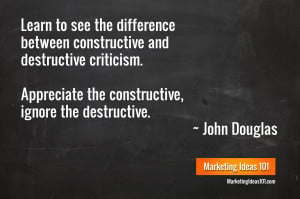 Constructive Criticism Douglas criticism quote