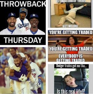 Los Angeles Dodgers Throwback Thursday Memes