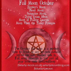 October's full moon names: hunter's moon, blood moon