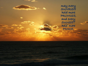 Sunrise Blessing Prayer Quote Inspirational Ocean Shore Beach Dawn ...