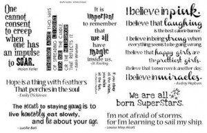 Fabulous Strong Women Quotes - Rubber Stamp Collection - Quote ...