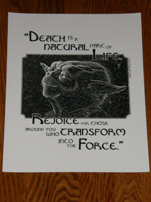 Inspirational Yoda Quote, 8.5 x 11 Scratchboard Print
