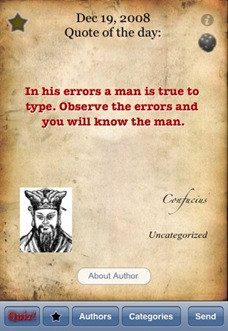 MyWisdom – a new iPhone quotes application – seems quite a good ...