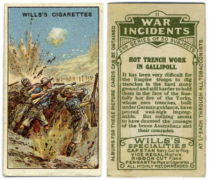 Cigarette card from Wills cigarette packet c. 1915 – Front and back ...