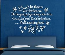 Frozen Disney Quote Wall Art Sticker,Bedroom, Decal,Graphic b38