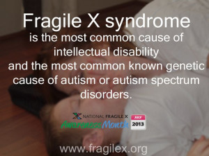 Fragile X syndrome is the most common cause of inherited intellectual ...