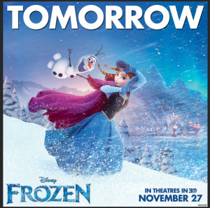 For those who are looking forward to Frozen , (which opens everywhere ...