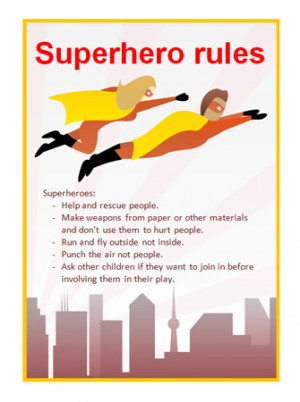 Editable Superhero Rules Poster | Free EYFS & KS1 Resources