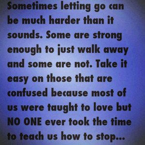 Letting go
