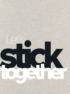 Let's stick together | vtwonen happy page november 2014. More