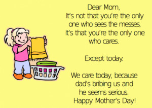 Please enjoy the sarcasm, the clip art, and your Mother’s Day.