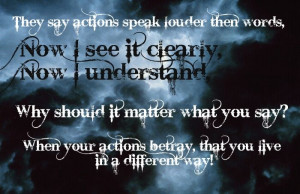 actions speak...