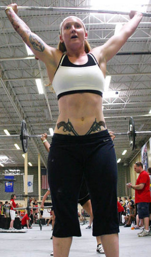 Crossfit Girl With Gun Tattoo