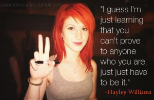 be who you are hayley williams paramore quote