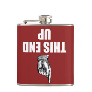 THIS END UP HIP FLASKS