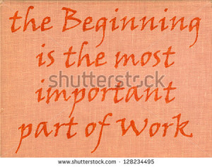 An Inspirational motivating wise quote from Plato - stock photo