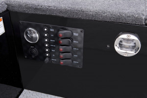 ... within easy reach and includes Faria ® fuel gauge and courtesy light